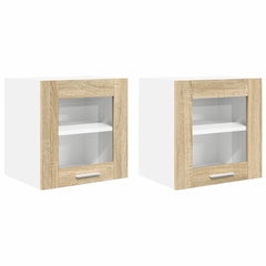 vidaXL Hanging Cabinet 2 pcs Sonoma Oak Engineered Wood 2