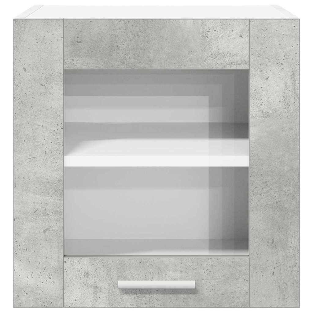 Hanging Cabinet Concrete Grey Engineered Wood, image 6