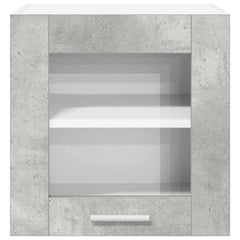 Hanging Cabinet Concrete Grey Engineered Wood, image 6