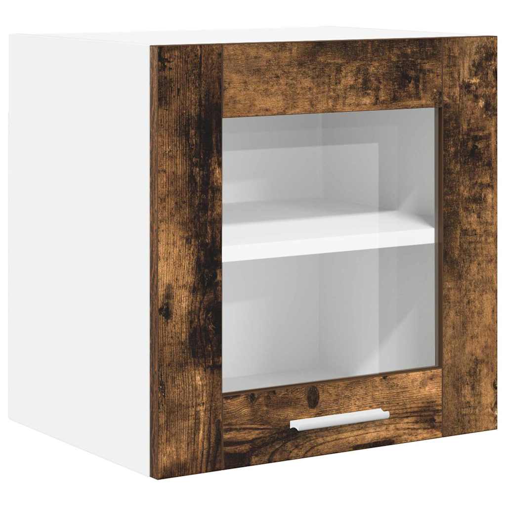 vidaXL Hanging Cabinet Smoked Oak 40 x 31 x 40 cm Engineered Wood 2