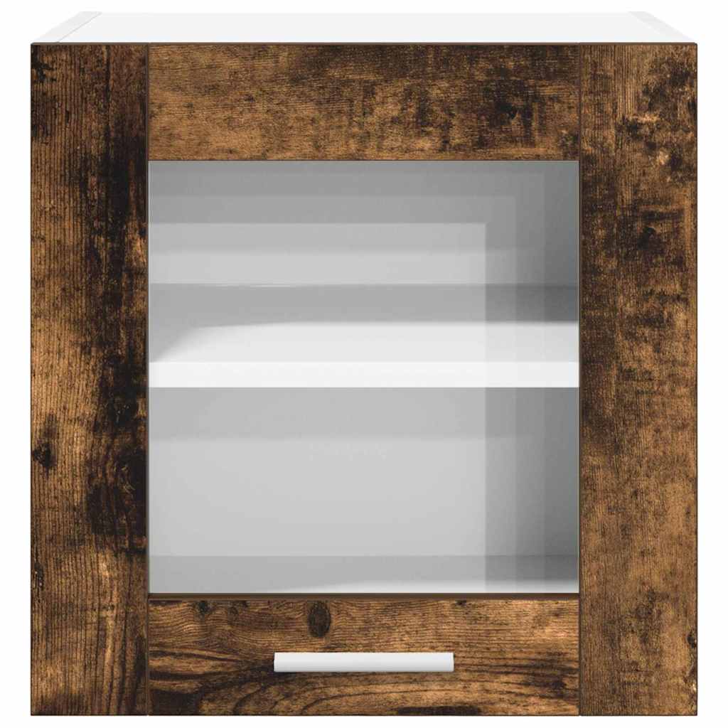 vidaXL Hanging Cabinet Smoked Oak 40 x 31 x 40 cm Engineered Wood 6