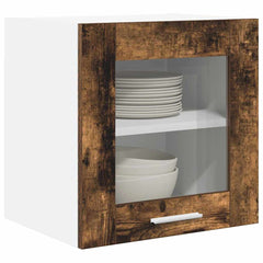 vidaXL Hanging Cabinet Smoked Oak 40 x 31 x 40 cm Engineered Wood 3