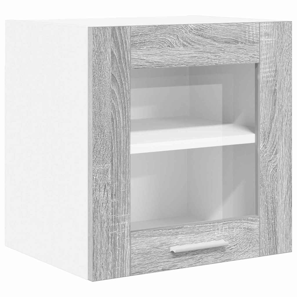 vidaXL Hanging Cabinet 2 pcs Grey Sonoma Engineered Wood 5