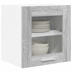 vidaXL Hanging Cabinet 2 pcs Grey Sonoma Engineered Wood 3