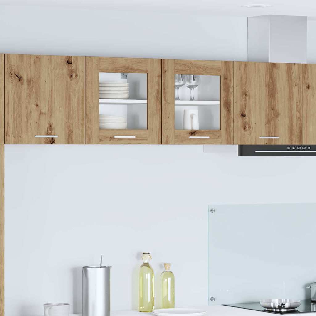 vidaXL Hanging Cabinet 2 pcs Artisan Oak Engineered Wood 1