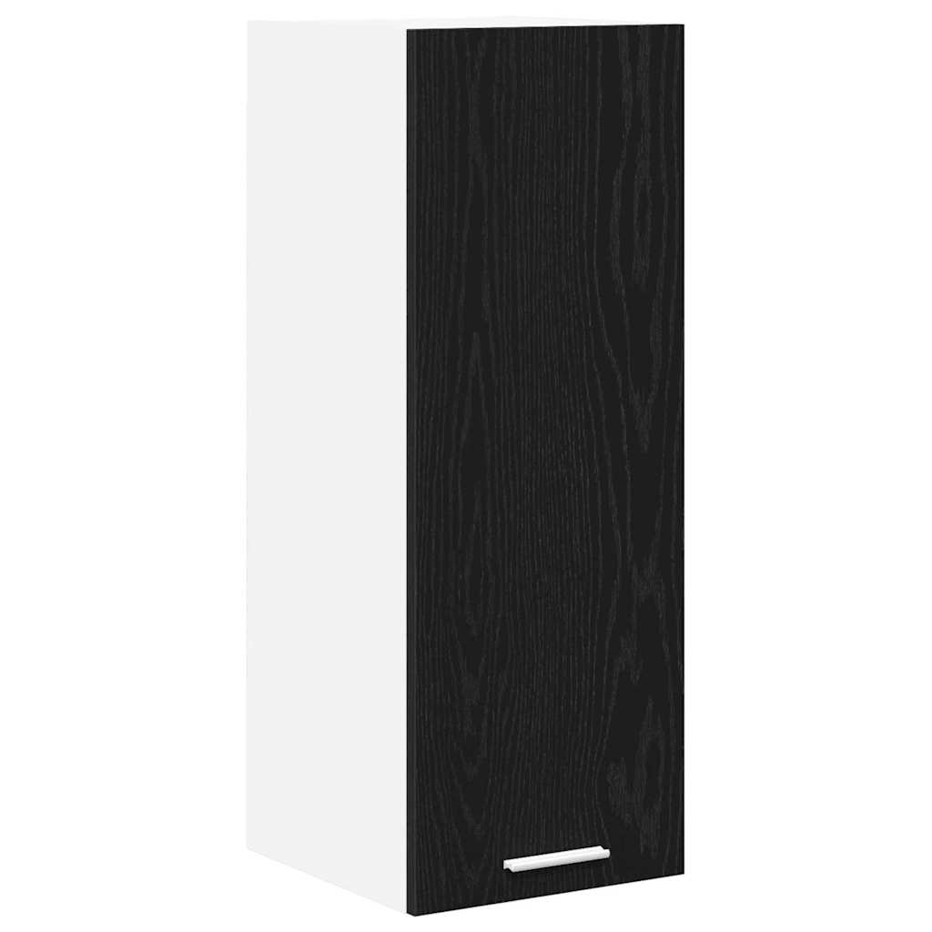 vidaXL Hanging Cabinet Black Oak and White 30 x 31 x 80 cm 2