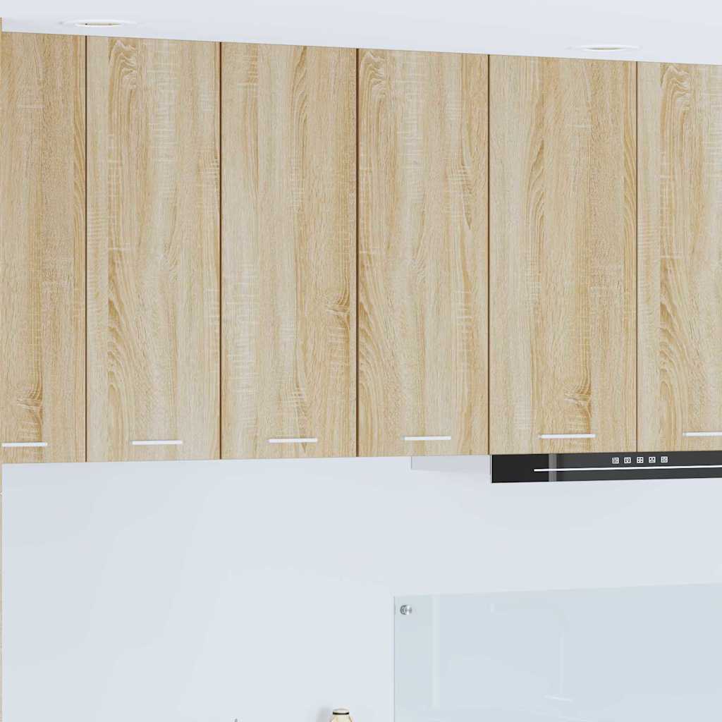 vidaXL Hanging Cabinet Sonoma Oak and White 30 x 31 x 80 cm 1