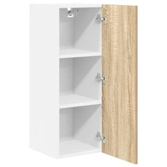 vidaXL Hanging Cabinet Sonoma Oak and White 30 x 31 x 80 cm 5