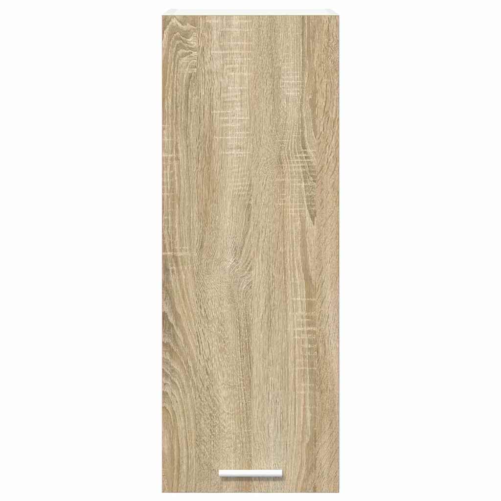 vidaXL Hanging Cabinet Sonoma Oak and White 30 x 31 x 80 cm 6