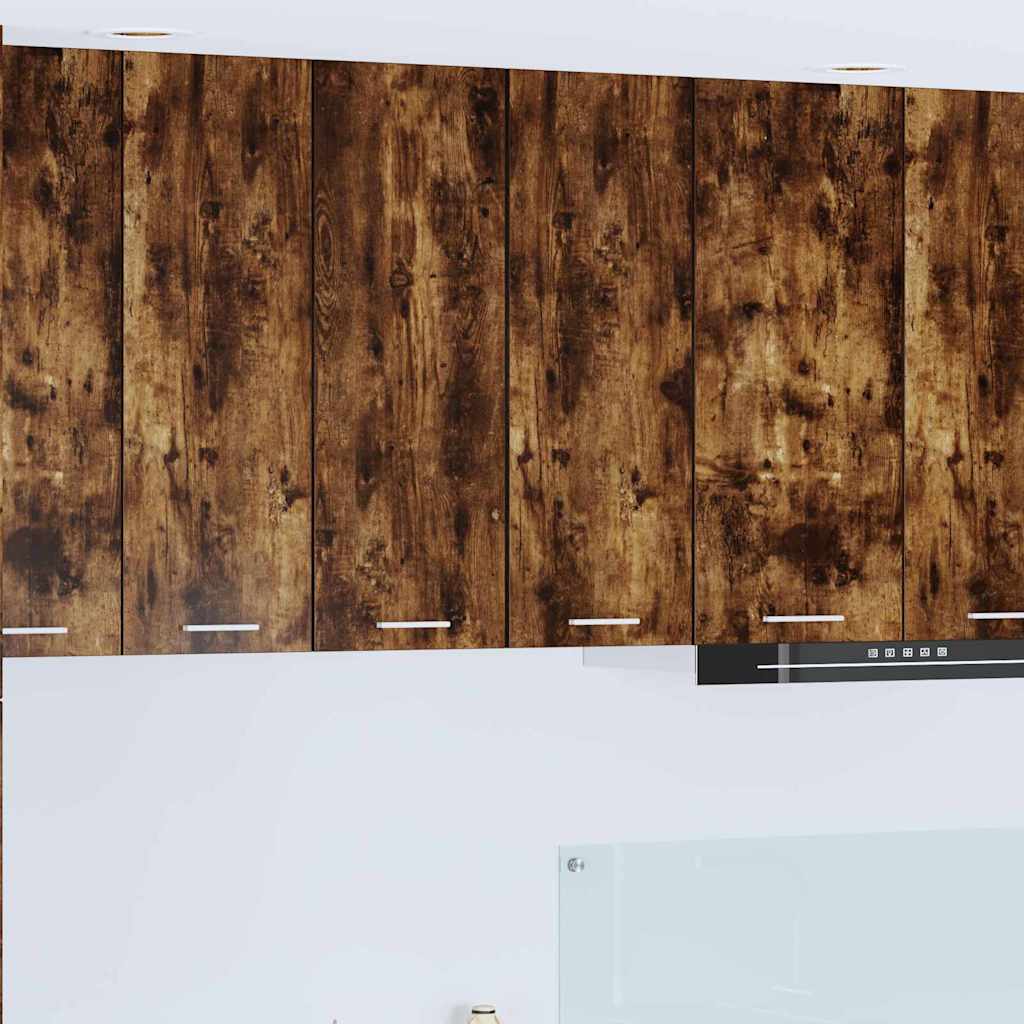 vidaXL Hanging Cabinet Smoked Oak and White 30 x 31 x 80 cm 1