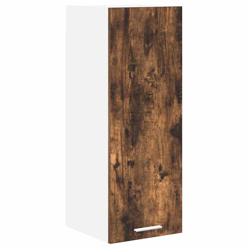 vidaXL Hanging Cabinet Smoked Oak and White 30 x 31 x 80 cm 2