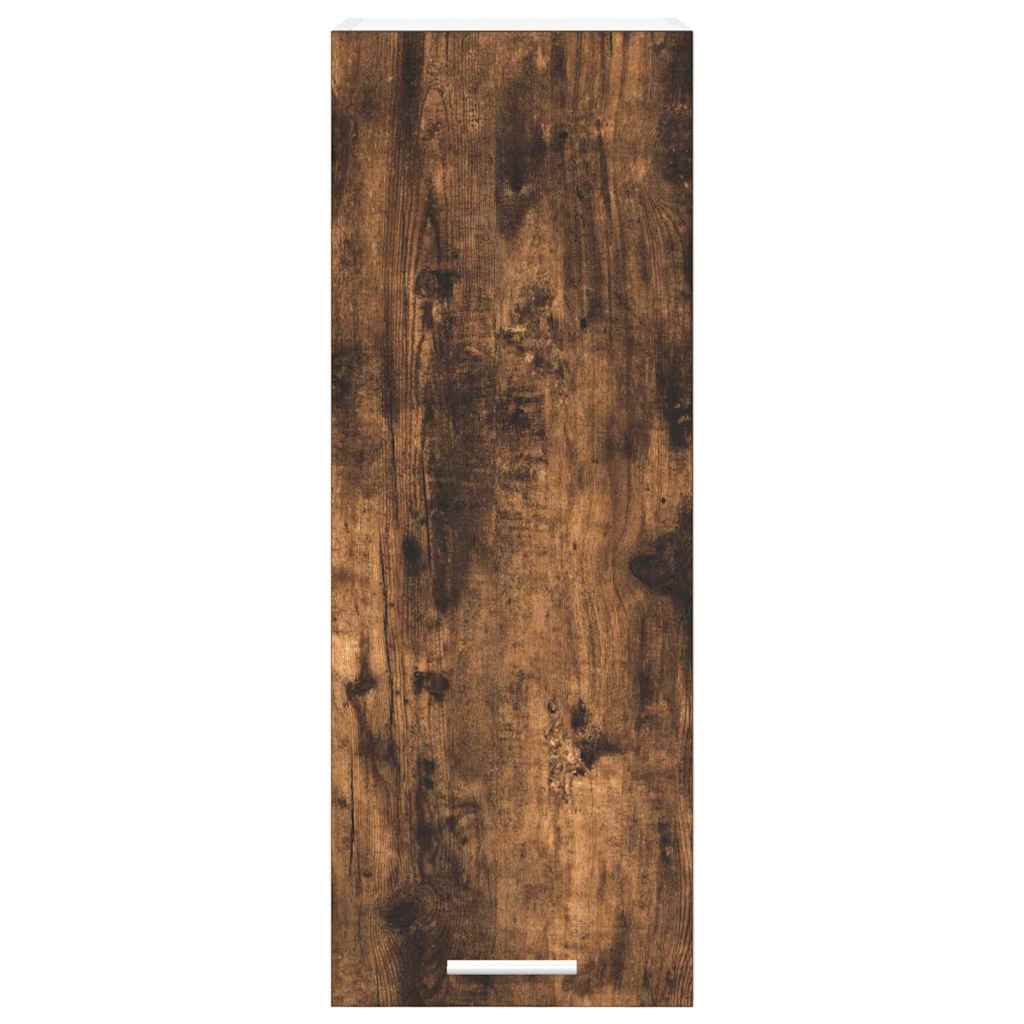 vidaXL Hanging Cabinet Smoked Oak and White 30 x 31 x 80 cm 6
