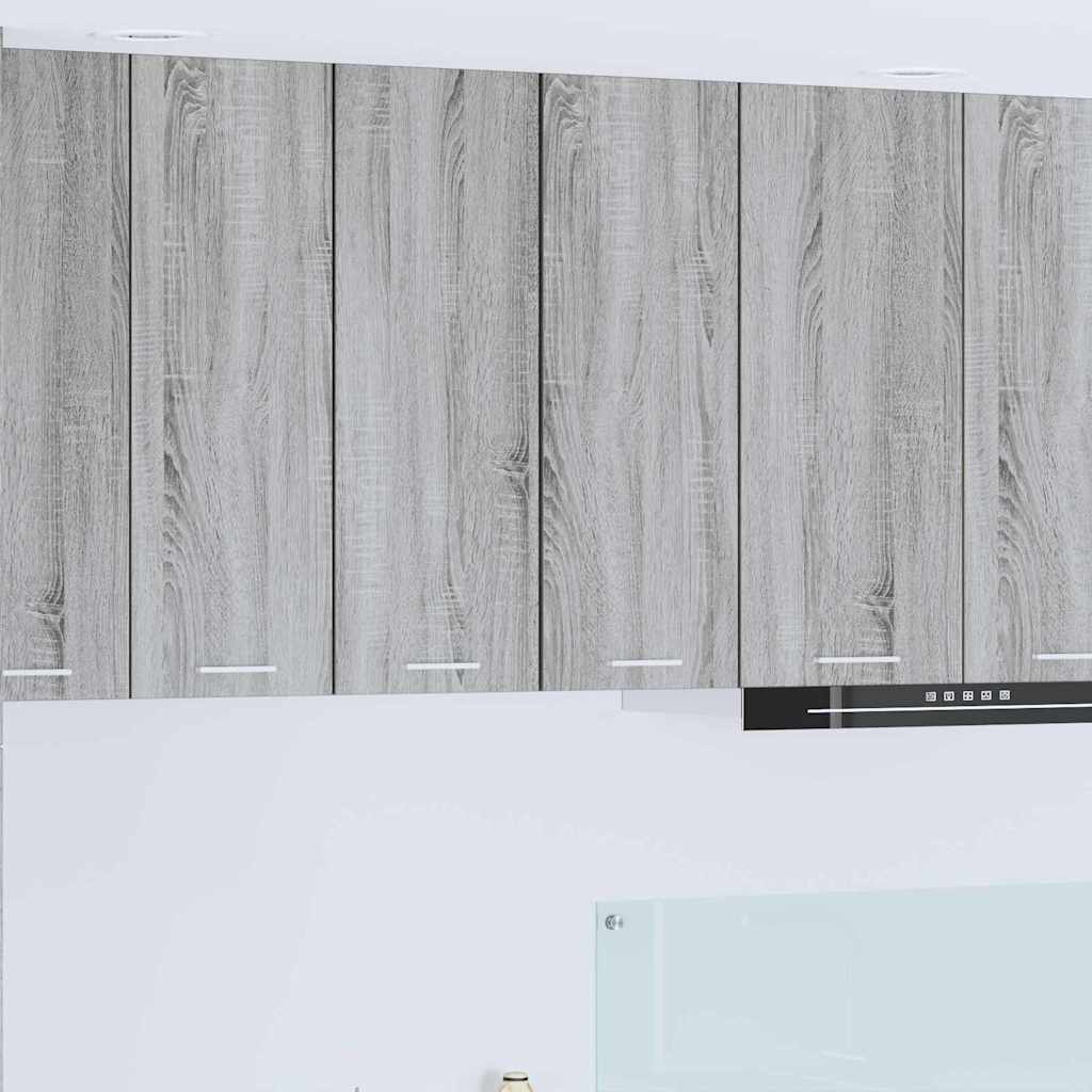 vidaXL Hanging Cabinet Grey Sonoma and White 30 x 31 x 80 cm 1