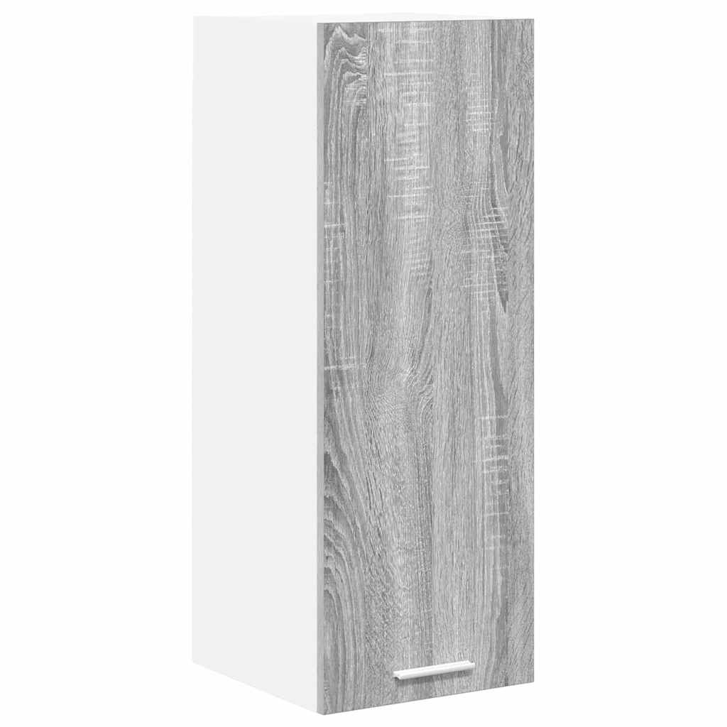 vidaXL Hanging Cabinet Grey Sonoma and White 30 x 31 x 80 cm 2