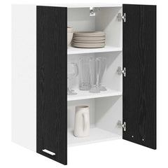 vidaXL Hanging Cabinet Black Oak 60 x 31 x 80 cm Engineered Wood 3