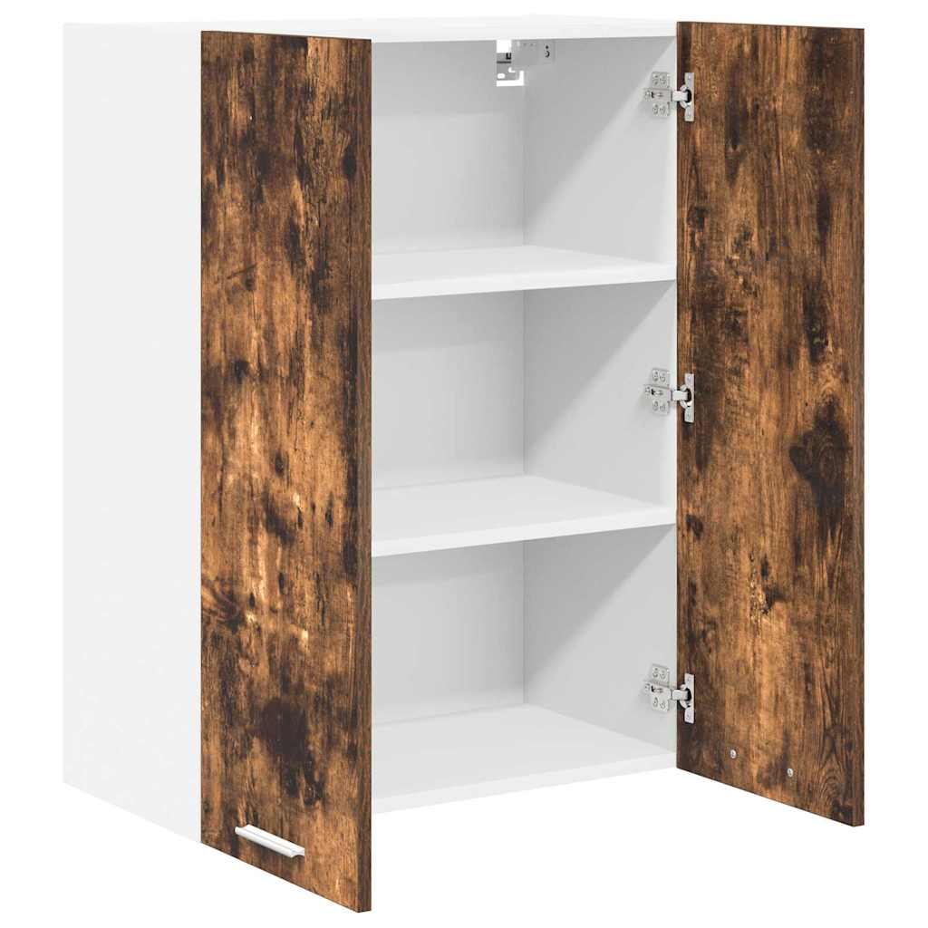vidaXL Hanging Cabinet Smoked Oak 60 x 31 x 80 cm Engineered Wood 5