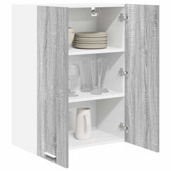 vidaXL Hanging Cabinet Grey Sonoma 60 x 31 x 80 cm Engineered Wood 3