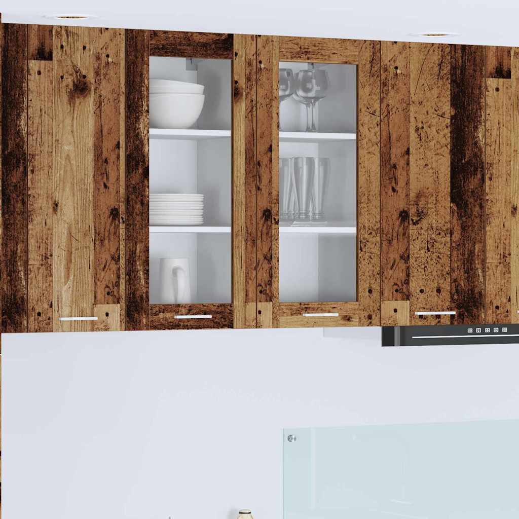 vidaXL Hanging Cabinet and White 57 x 57 x 40 cm Old Wood