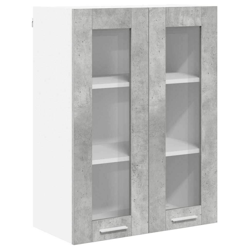 vidaXL Hanging Cabinet Concrete Grey 60 x 31 x 80 cm Engineered Wood 2