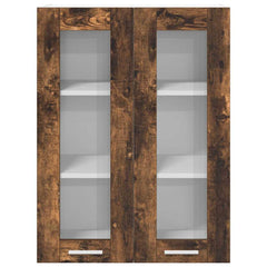 vidaXL Hanging Cabinet Smoked Oak 60 x 31 x 80 cm Engineered Wood 6