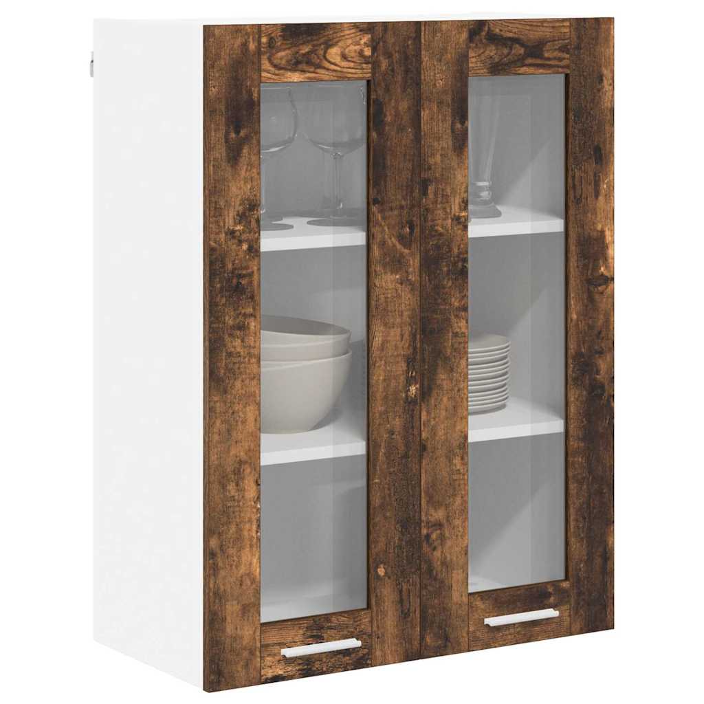 vidaXL Hanging Cabinet Smoked Oak 60 x 31 x 80 cm Engineered Wood 3