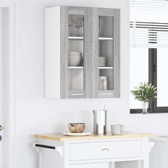 vidaXL Hanging Cabinet Grey Sonoma 60 x 31 x 80 cm Engineered Wood 4