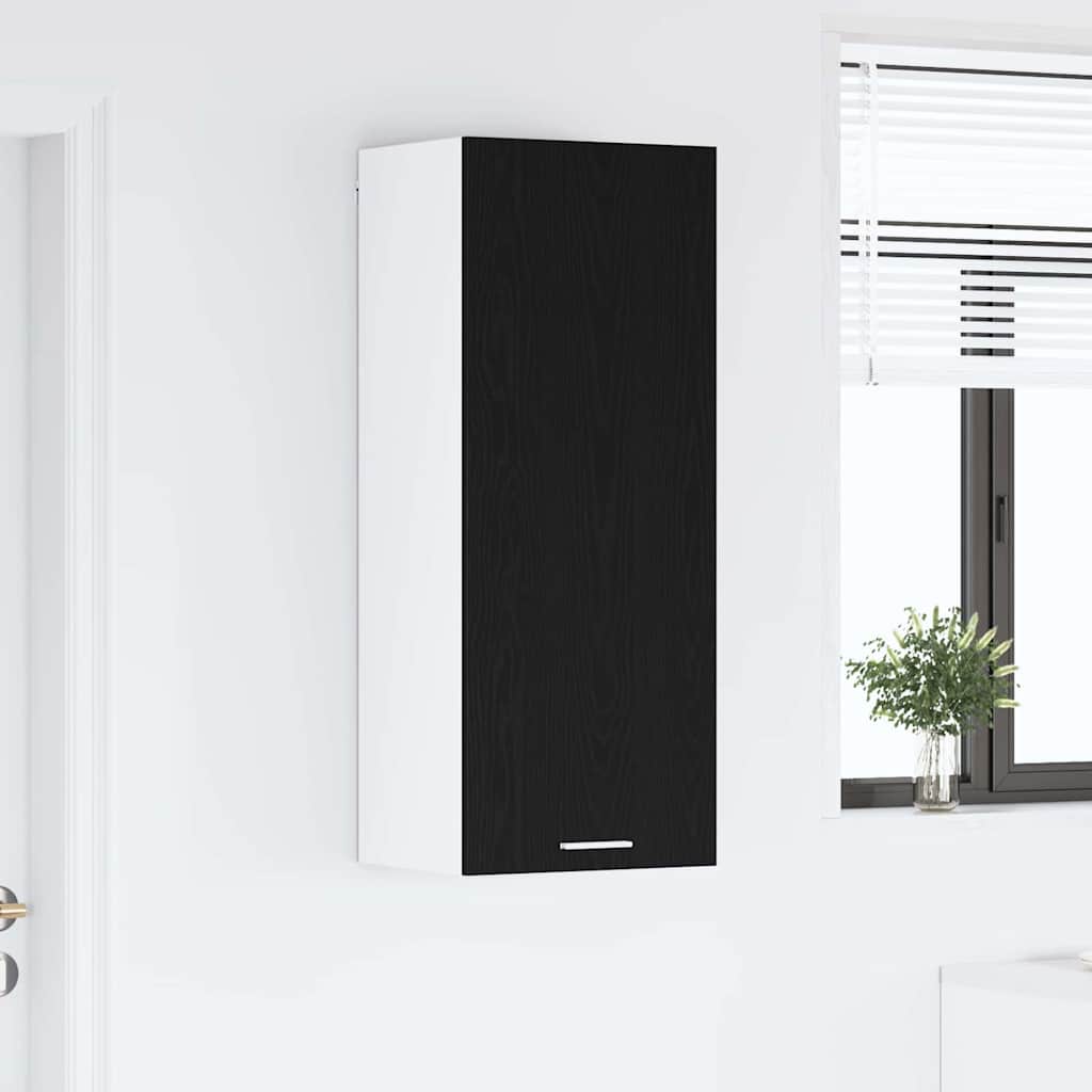 vidaXL Hanging Cabinet Black Oak 40 x 31 x 100 cm Engineered Wood 4