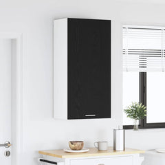vidaXL Hanging Cabinet Black Oak and White 50 x 31 x 100 cm 4