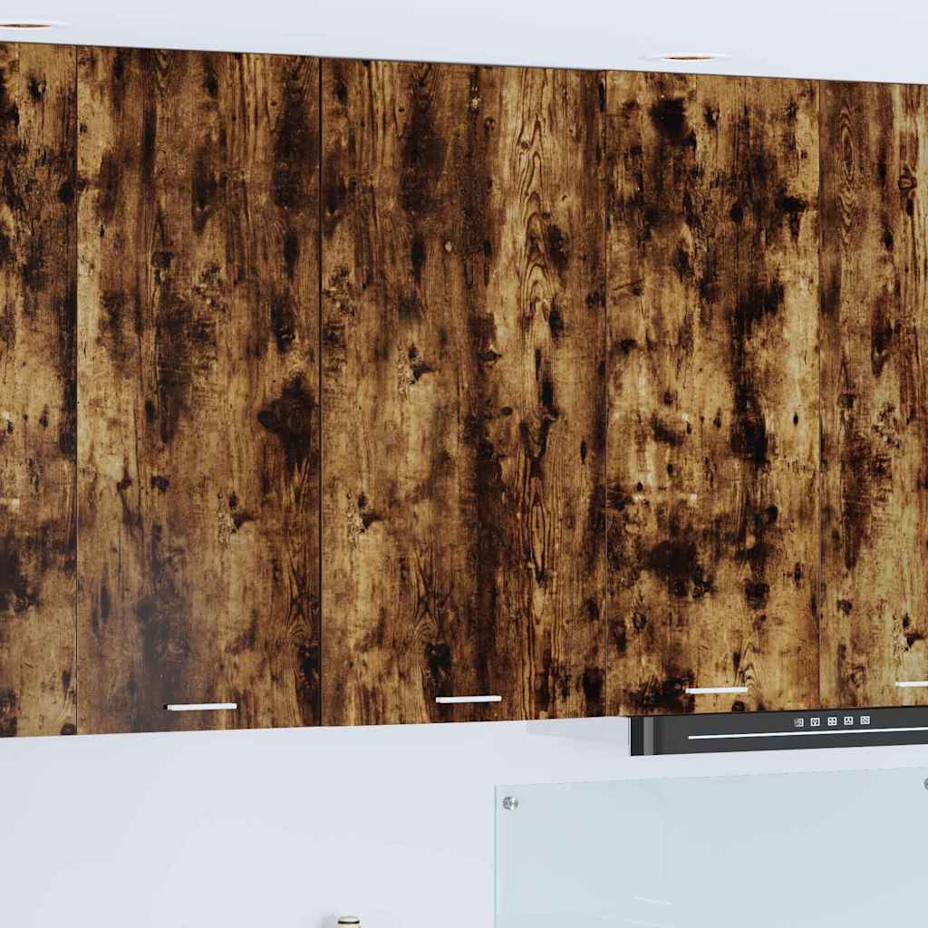 vidaXL Hanging Cabinet Smoked Oak and White 50 x 31 x 100 cm 1