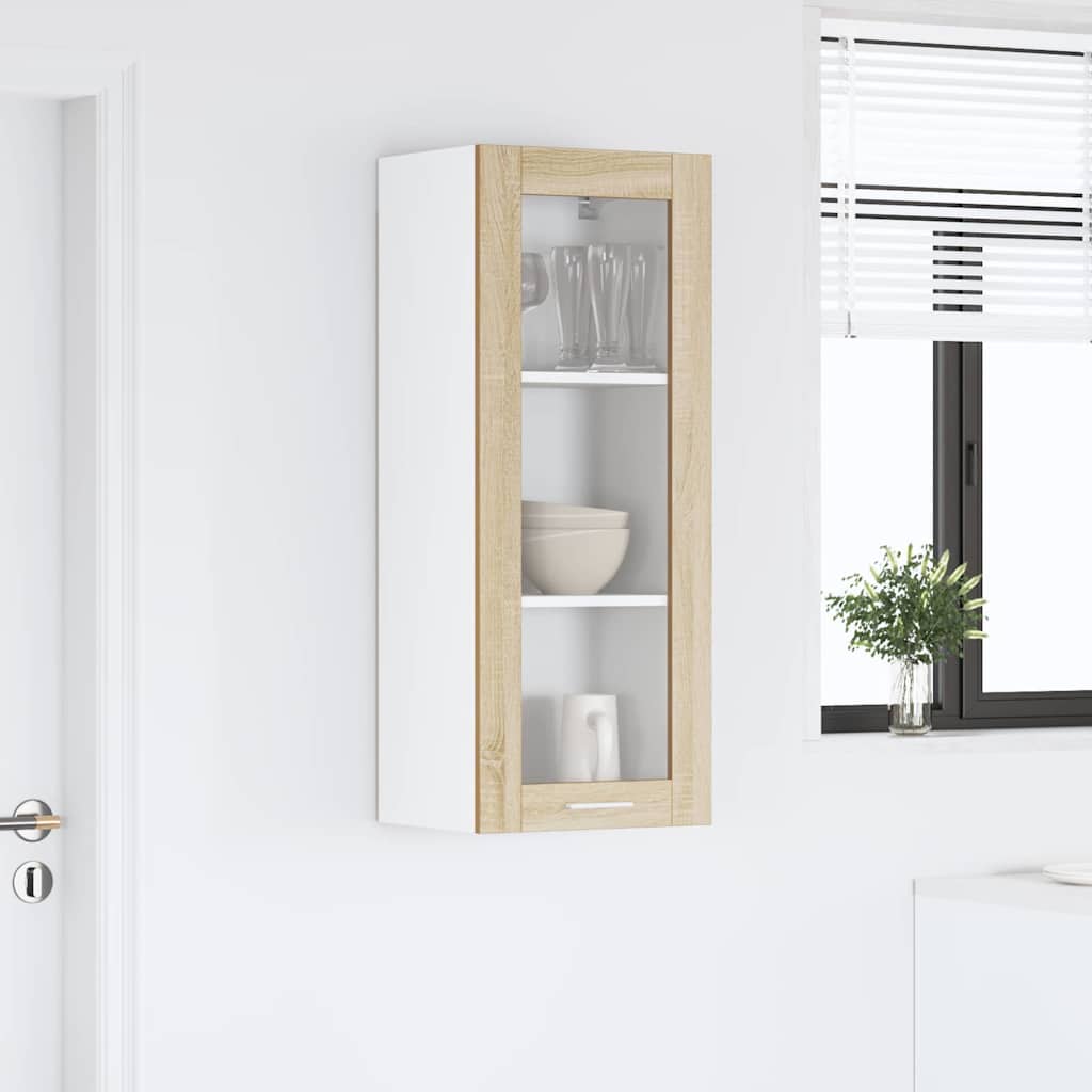 vidaXL Hanging Cabinet Sonoma Oak 40 x 31 x 100 cm Engineered Wood 4