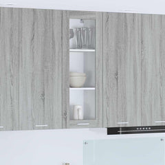 vidaXL Hanging Glass Cabinet "Lyon" 40x31x60 cm Grey Sonoma