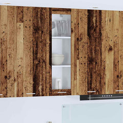 vidaXL Hanging Cabinet and White 57 x 57 x 40 cm Old Wood
