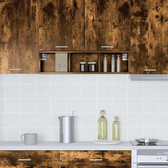 vidaXL Hanging Cabinet Smoked Oak 20 x 29.5 x 80 cm Engineered Wood 4