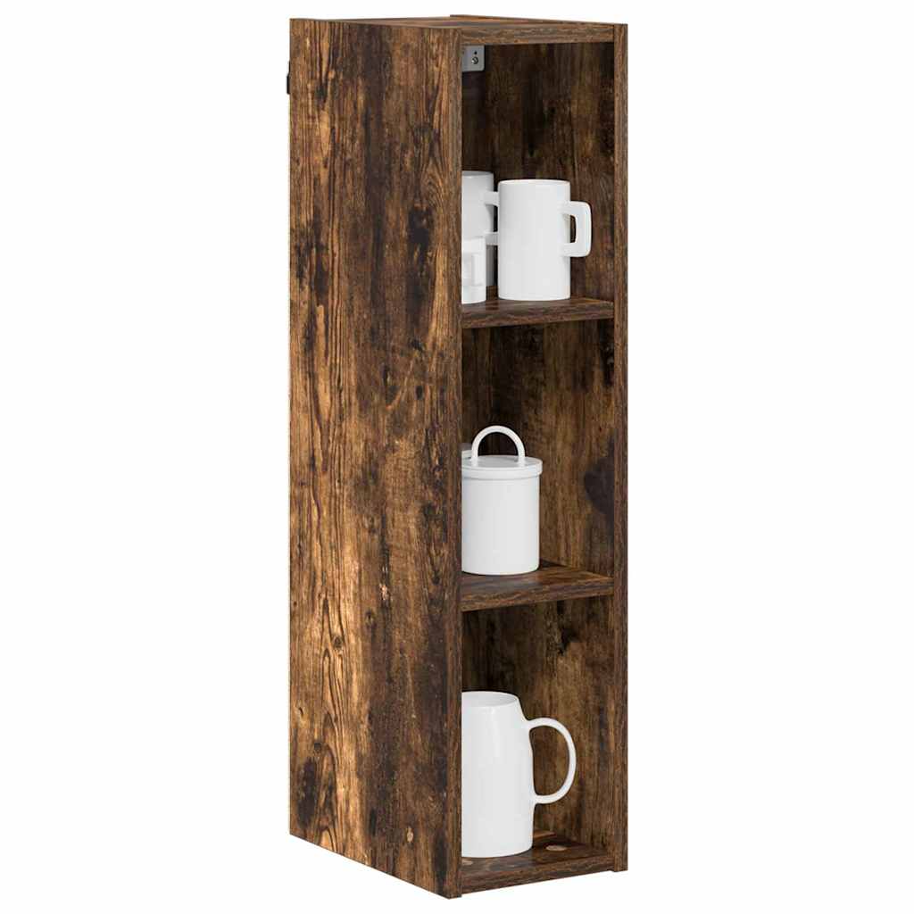vidaXL Hanging Cabinet Smoked Oak 20 x 29.5 x 80 cm Engineered Wood 3
