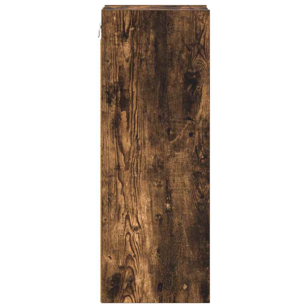 vidaXL Hanging Cabinet Smoked Oak 20 x 29.5 x 80 cm Engineered Wood 6