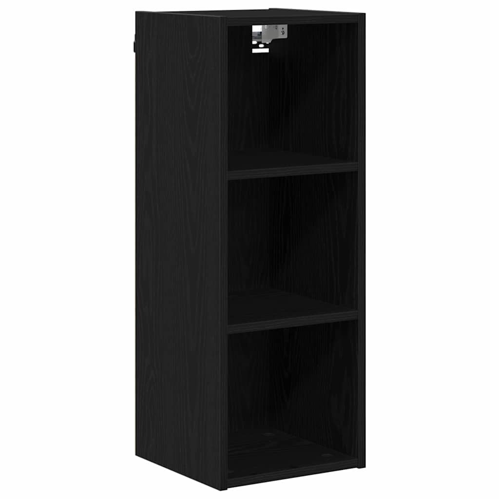 vidaXL Hanging Cabinet Black Oak 30 x 29.5 x 80 cm Engineered Wood 2