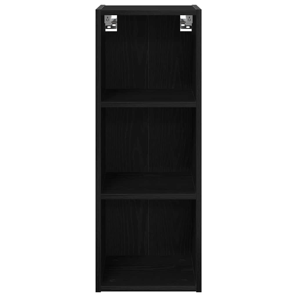 vidaXL Hanging Cabinet Black Oak 30 x 29.5 x 80 cm Engineered Wood 5
