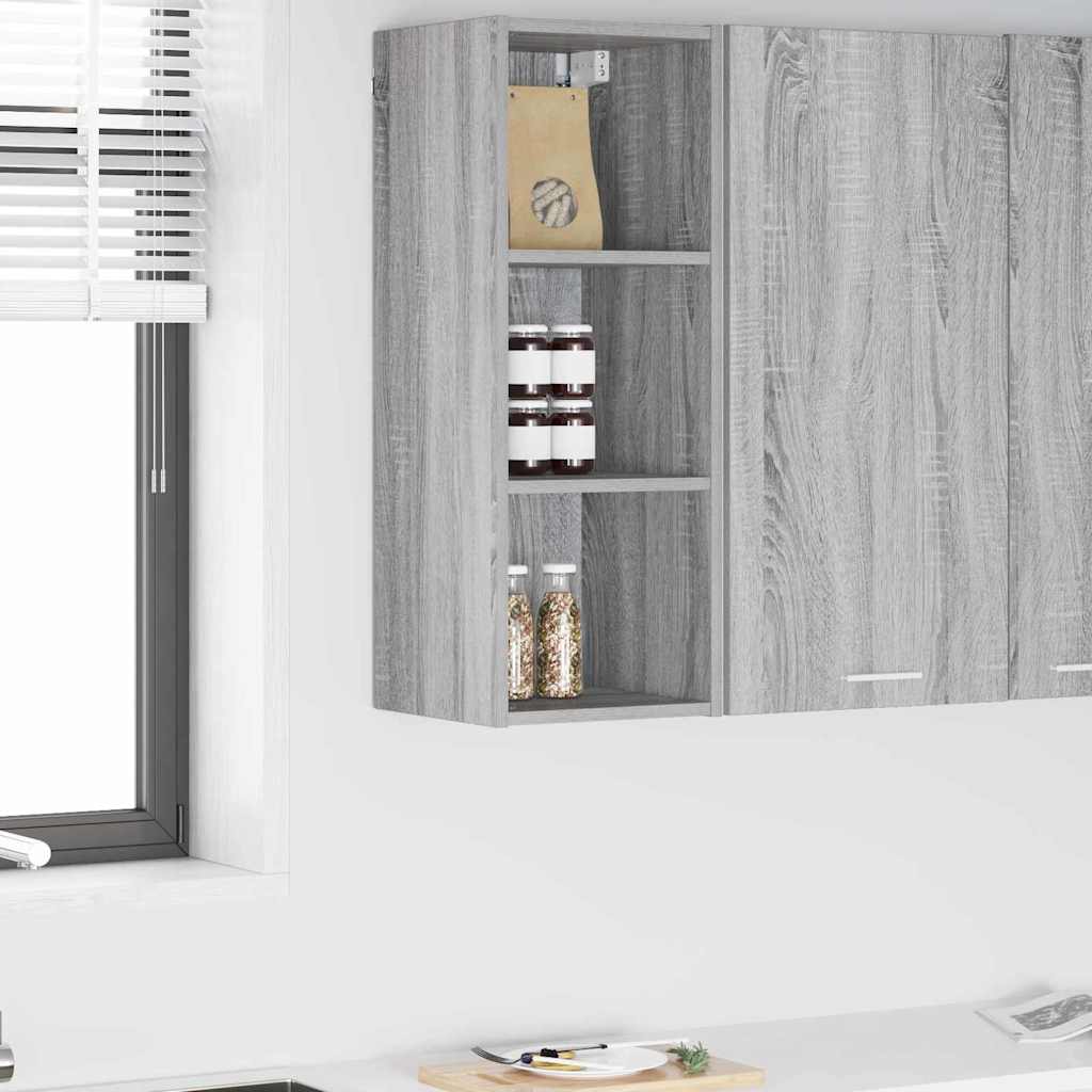 vidaXL Hanging Cabinet Grey Sonoma 30 x 29.5 x 80 cm Engineered Wood 1