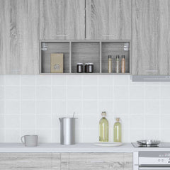 vidaXL Hanging Cabinet Grey Sonoma 30 x 29.5 x 80 cm Engineered Wood 4
