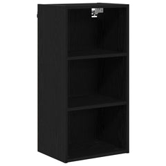 vidaXL Hanging Cabinet Black Oak 40 x 29.5 x 80 cm Engineered Wood 2