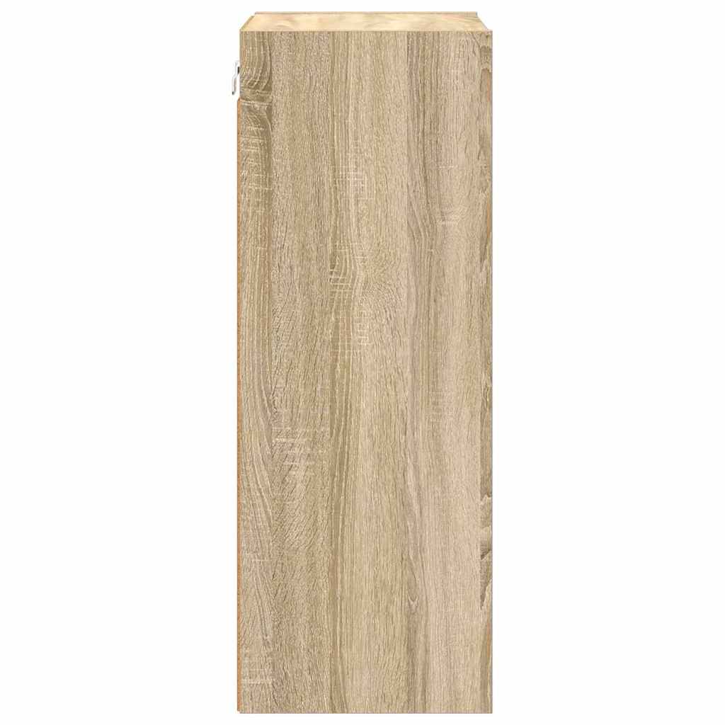 vidaXL Hanging Cabinet Sonoma Oak 40 x 29.5 x 80 cm Engineered Wood 6