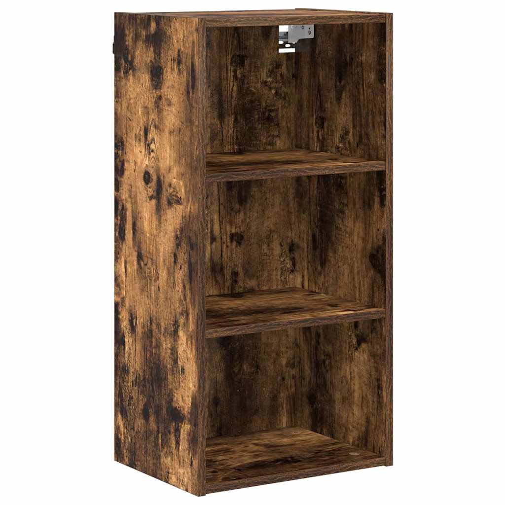 vidaXL Hanging Cabinet Smoked Oak 40 x 29.5 x 80 cm Engineered Wood 2