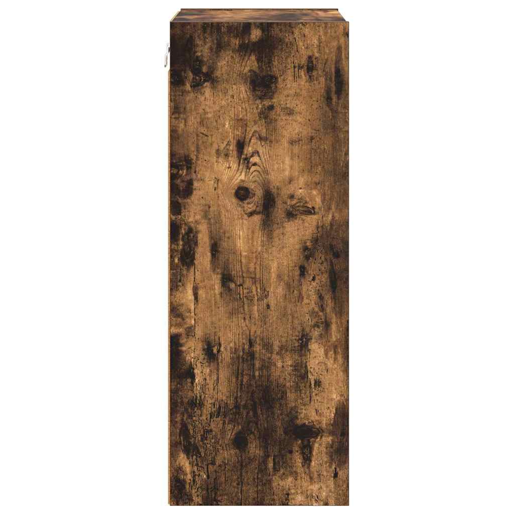 vidaXL Hanging Cabinet Smoked Oak 40 x 29.5 x 80 cm Engineered Wood 6