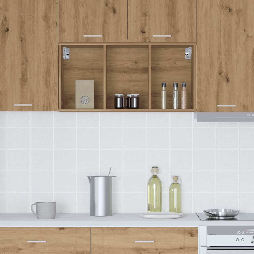 vidaXL Hanging Cabinet Artisan Oak 40 x 29.5 x 80 cm Engineered Wood 4