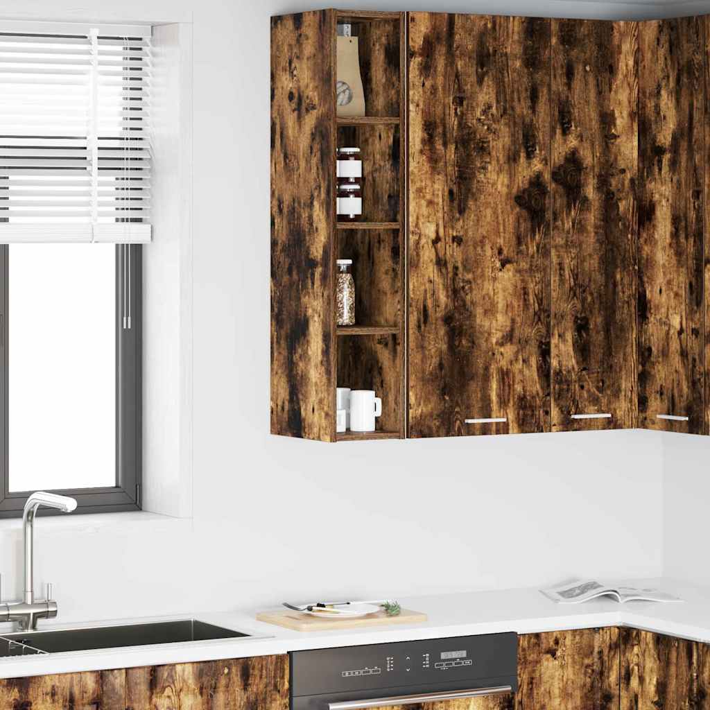 vidaXL Hanging Cabinet Smoked Oak 20 x 29.5 x 100 cm Engineered Wood 1