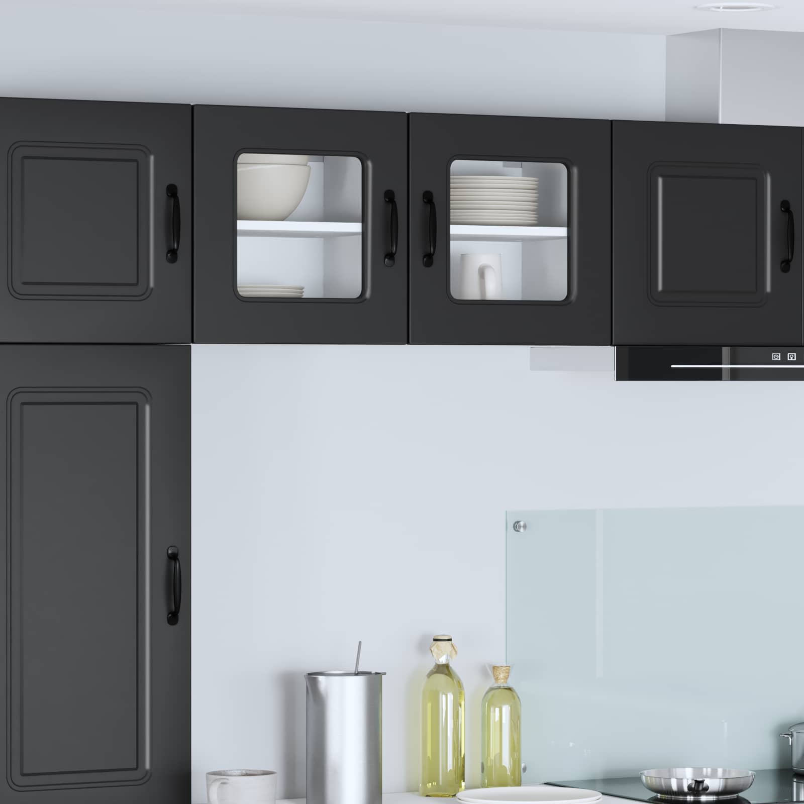 vidaXL Dishwasher Panel Kalmar Black 40 x 31 x 40 cm Engineered Wood 1