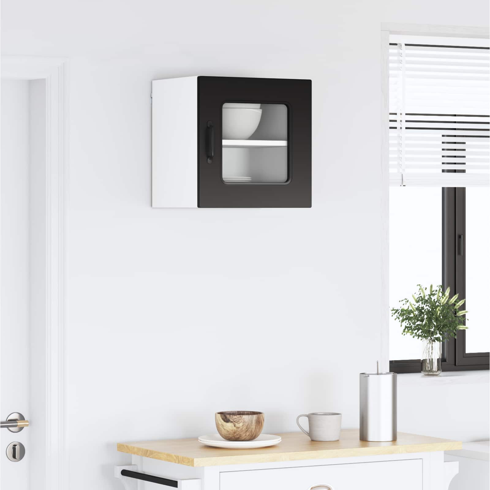 vidaXL Dishwasher Panel Kalmar Black 40 x 31 x 40 cm Engineered Wood 4