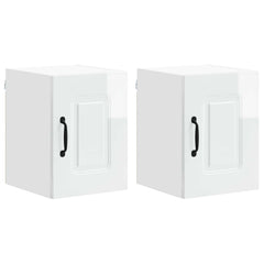 vidaXL Dishwasher Panel Kalmar 2 pcs High Gloss White Engineered Wood 2