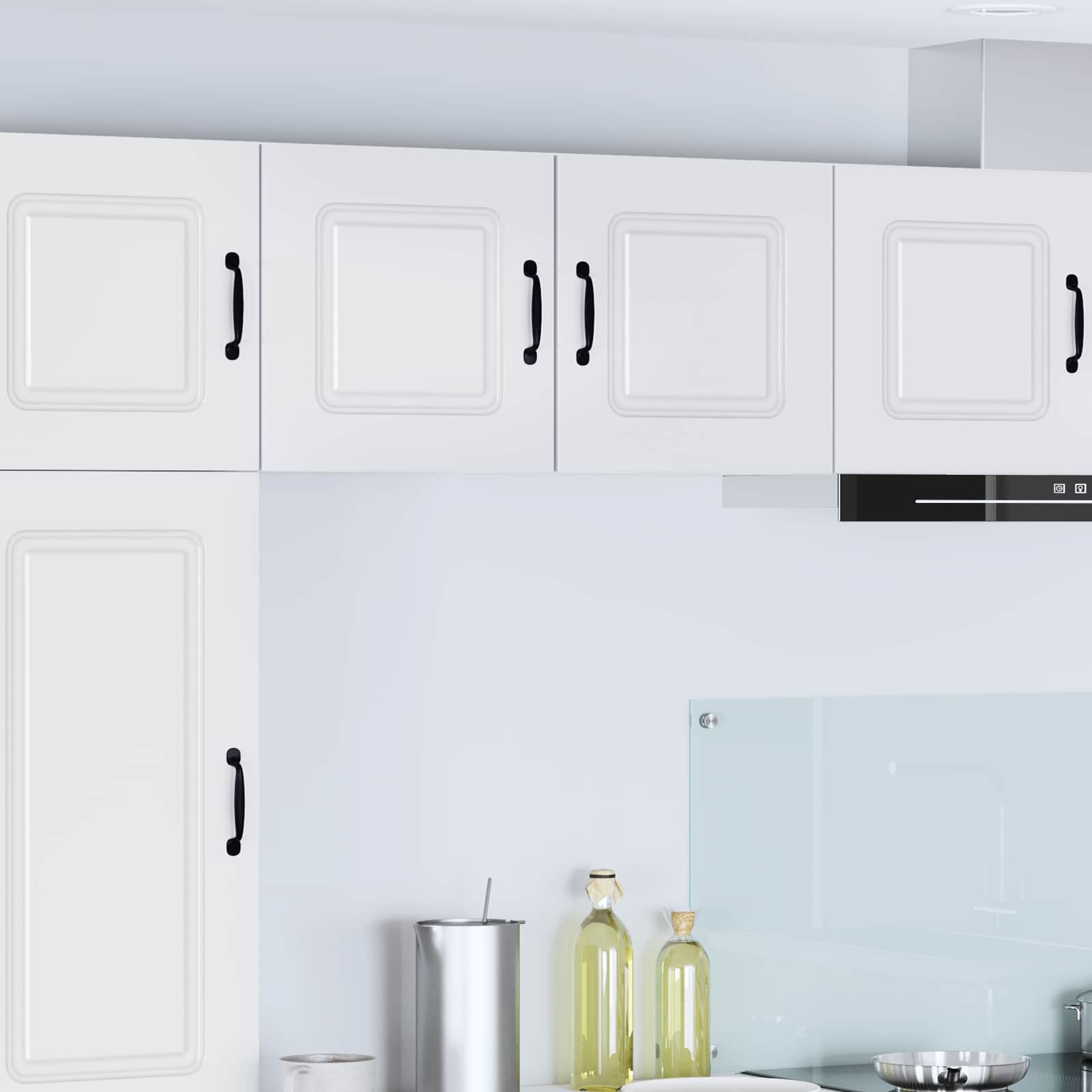 vidaXL Dishwasher Panel Kalmar 2 pcs White Engineered Wood 1