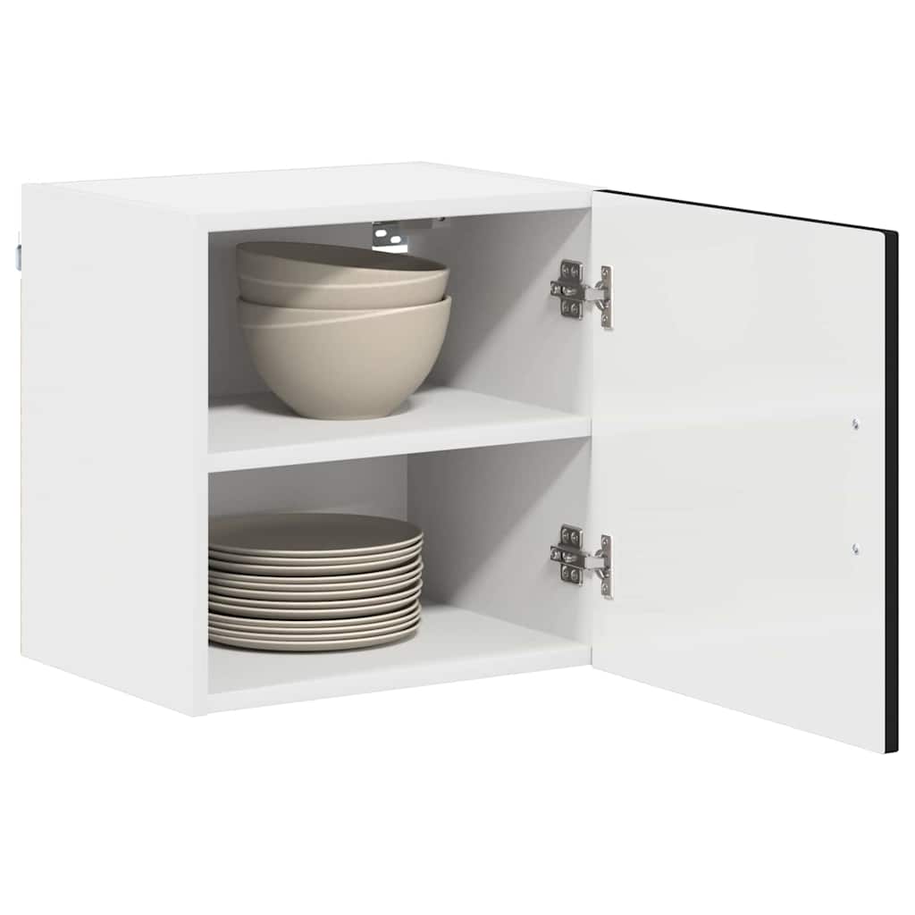 vidaXL Dishwasher Panel Kalmar 2 pcs Black Engineered Wood 3